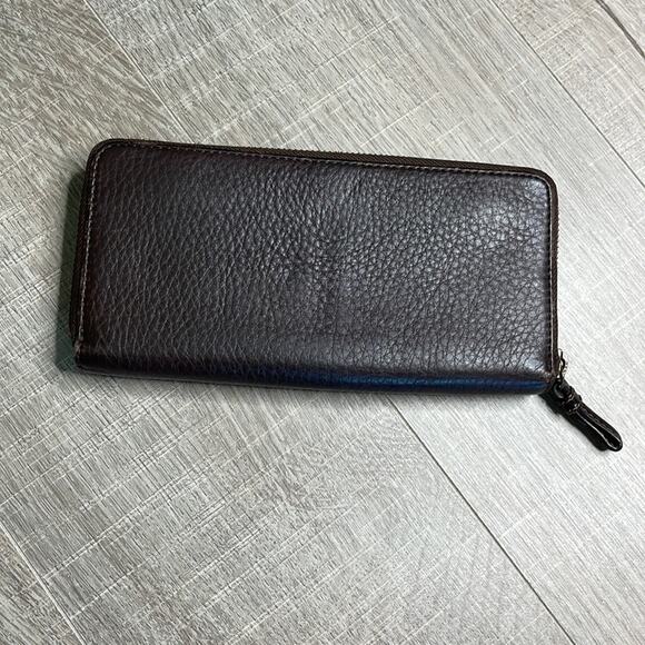 COACH Women’s Brown Leather Zip Around Wallet - Picture 3 of 13